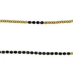 Les Bijoux<Têtes Blondes Collier et Bracelet 6 tours Caroline Gold Noir,