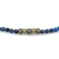 Les Bijoux<Têtes Blondes Collier et Bracelet 6 tours Gabrielle Denim Marbré,