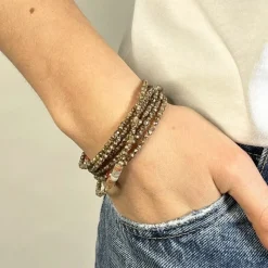 Les Bijoux<Têtes Blondes Collier et Bracelet 6 tours Joanna Caramel,