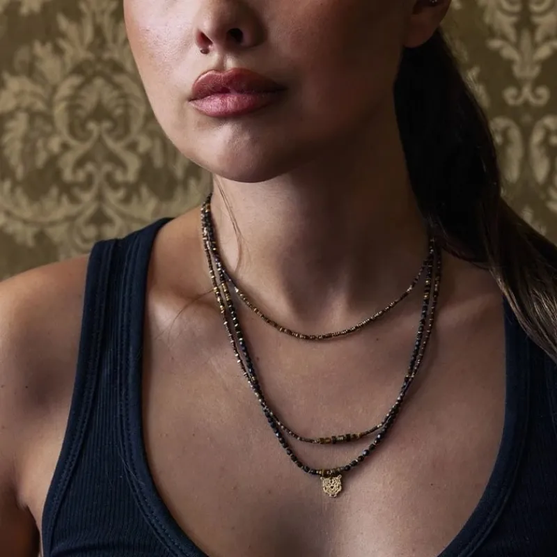 Les Bijoux<Têtes Blondes Collier ras du cou New Alicia Léopard,