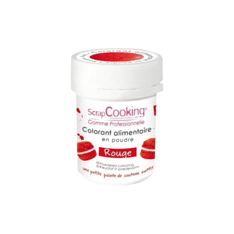 Les Macarons|Les Cupcakes<ScrapCooking Colorant artificiel en poudre Rouge,