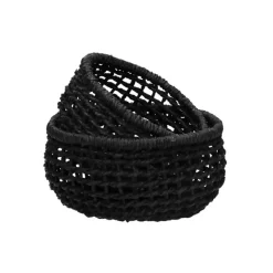 Les Corbeilles À Pain / Fruits<Pomax Corbeille à pain ronde Osteria Noir,