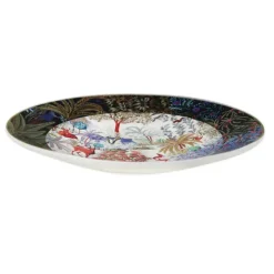 Les Plats De Service|Saladiers Et Coupelles<GIEN FRANCE Coupe Trévise Jardin du Palais, Faïencerie de Gien