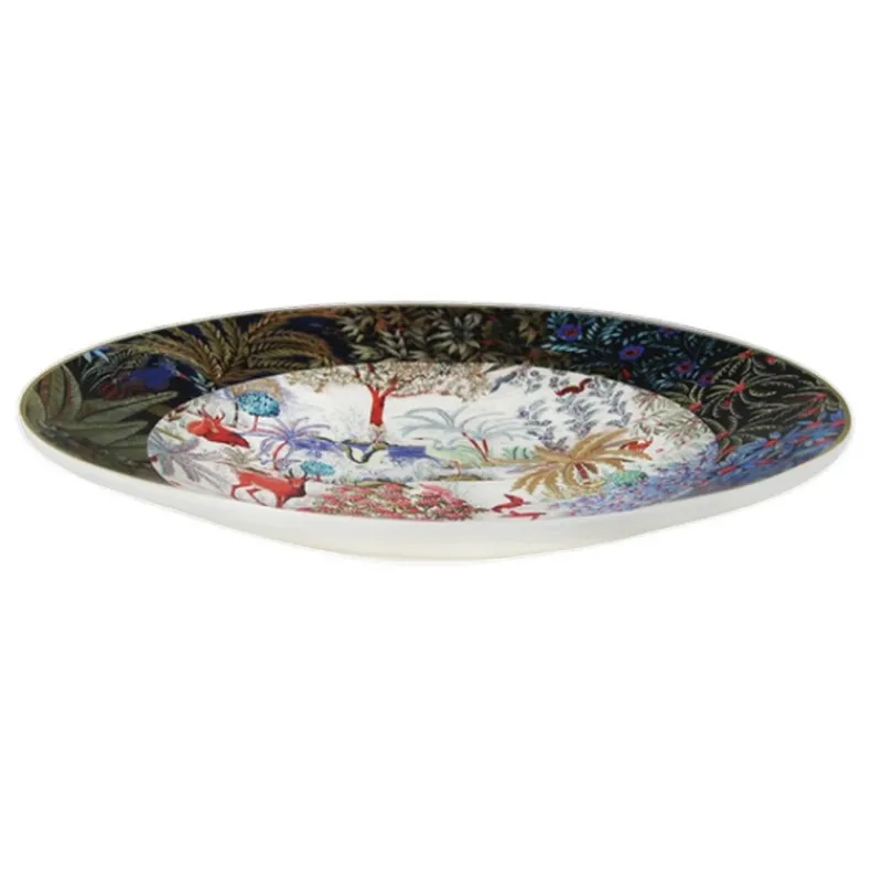 Les Plats De Service|Saladiers Et Coupelles<GIEN FRANCE Coupe Trévise Jardin du Palais, Faïencerie de Gien
