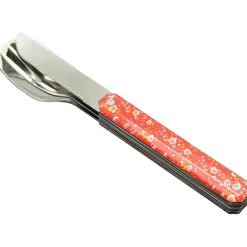 Ustensiles Pour Le Pique-Nique|Boîtes Repas Et Accessoires<AKINOD Couverts droits aimantés 12h34 Hélianthème rouge,