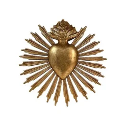 Décorations Murales<EMDE Décoration murale Ex-Voto coeur soleil or, Emdé