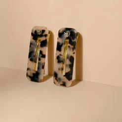 Les Accessoires<Bachca Deux Barrettes Ecaille,