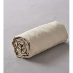 Draps Plats Et Draps Housse<Sylvie Thiriez Drap Housse Percale Beige Épeautre,