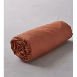 Draps Plats Et Draps Housse<Sylvie Thiriez Drap Housse Percale Orange argile,