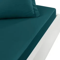 Draps Plats Et Draps Housse<SENSEI Drap Housse Soft Percale Petrol,