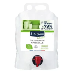 Écologiques|Cuisine<STARWAX Eco recharge Gel concentré vaisselle Soluvert,