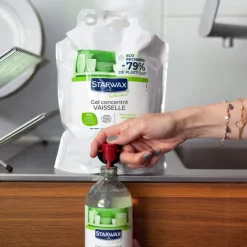 Écologiques|Cuisine<STARWAX Eco recharge Gel concentré vaisselle Soluvert,