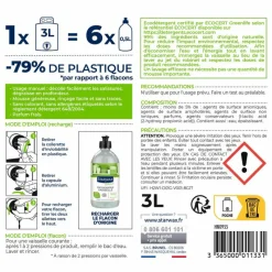 Écologiques|Cuisine<STARWAX Eco recharge Gel concentré vaisselle Soluvert,