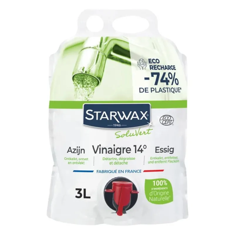 Écologiques|Cuisine<STARWAX Eco recharge Vinaigre 14° Soluvert,