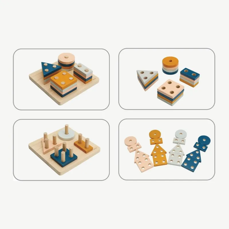 Les Jeux Pour Enfant<Asa Toys Empilages géométriques, Plan Toys