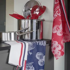 Essuie-Mains<LE JACQUARD Français Essuie-mains Gastronomie Blanc,