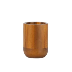 Coin Lavabo<Andrea House Gobelet de salle de bain en bois d'Acacia,