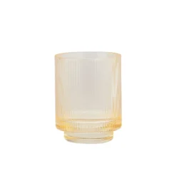 Coin Lavabo<Andrea House Gobelet de salle de bain Strié Gold en verre ,