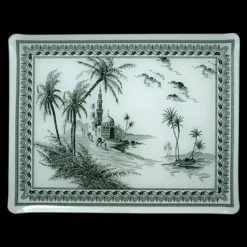 Les Plateaux<GIEN FRANCE Grand plateau acrylique Les Dépareillées Vert, Faïencerie de Gien