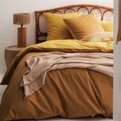 Housses De Couette, Parures<Essix Housse de couette Bons jours curry doré,