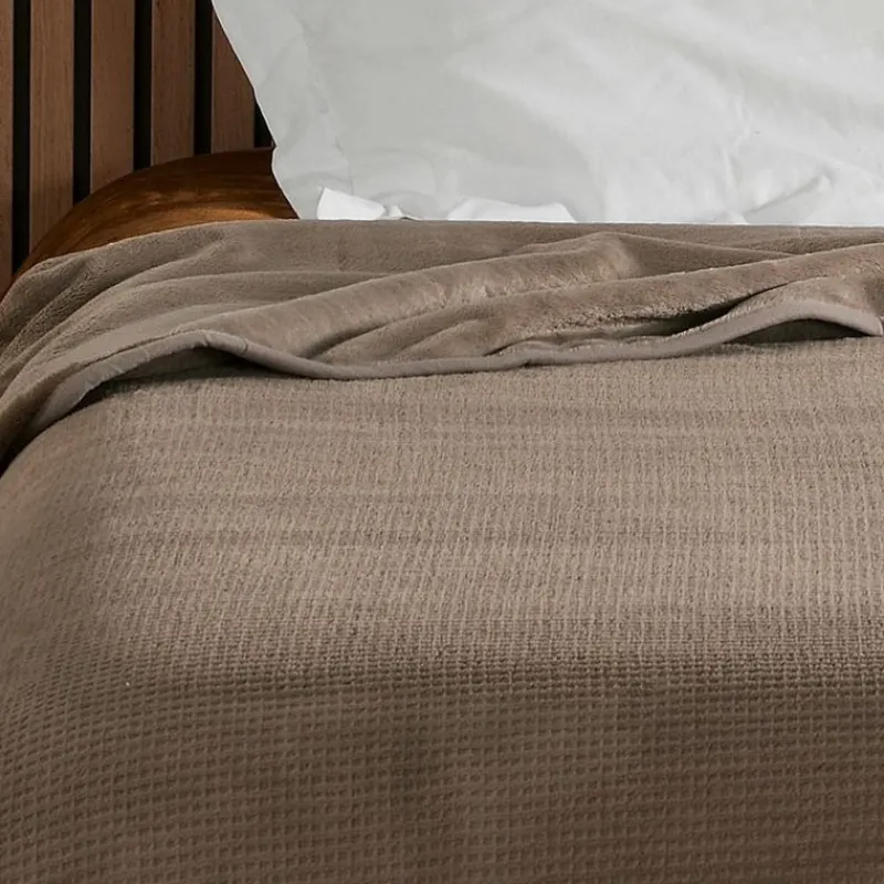 Plaids Et Couvre-Lits<Linder Jeté de lit Gaufré Taupe,