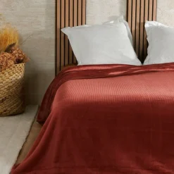 Plaids Et Couvre-Lits<Linder Jeté de lit Gaufré Terre Cuite,