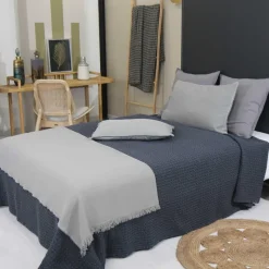 Plaids Et Couvre-Lits<Sud Etoffe Jeté de lit Grand Hotel Anthracite,