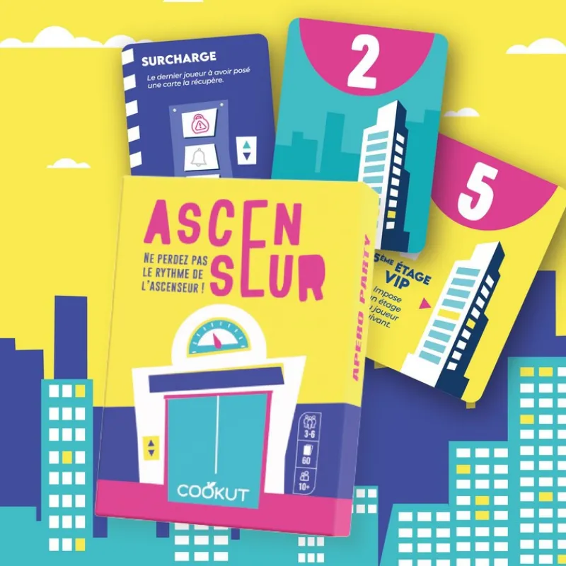 Les Jeux D'Intérieur<COOKUT Jeu de cartes Ascenseur, Apéro Party,