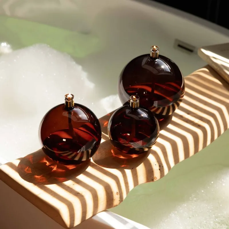 Bougies Décoratives<Peri Living Lampe à Huile ronde Cognac,