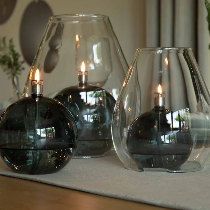 Bougies Décoratives<Peri Living Lampe à Huile ronde Grey,