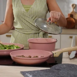 Anti-Adhérent<COOKUT L'Incroyable Casserole amovible Rose Guimauve,