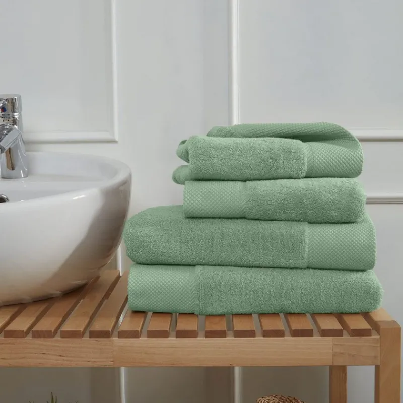 Serviettes|Draps De Douche<SENSEI Linge de toilette Sauge Sensoft,