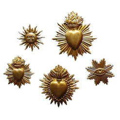 Décorations Murales<EMDE Lot de 5 Aimants Ex-votos Dorés, Emdé