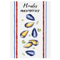 Torchons<Sud Etoffe Lot de 3 torchons Coquillages,