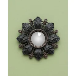 Miroirs Et Trumeaux<Chehoma Miroir convexe Feuilles Noires et Fleurs,