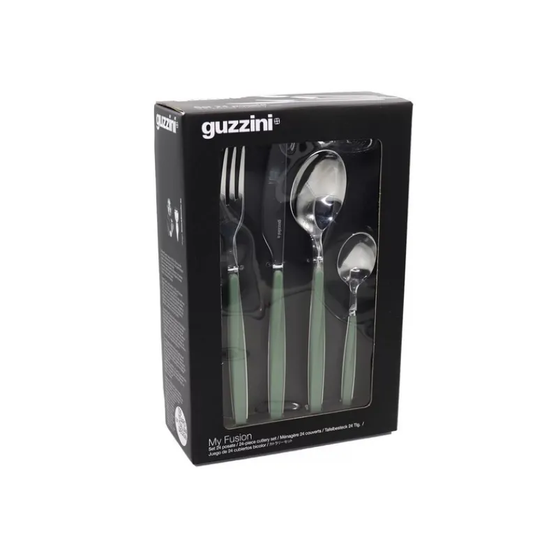 Ménagères Couverts<GUZZINI Ménagère 24 pièces My Fusion Vert Olive,