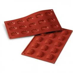 Moules À Pâtisserie|Moules Souples<SILIKOMART Moule pour 15 mini madeleines,