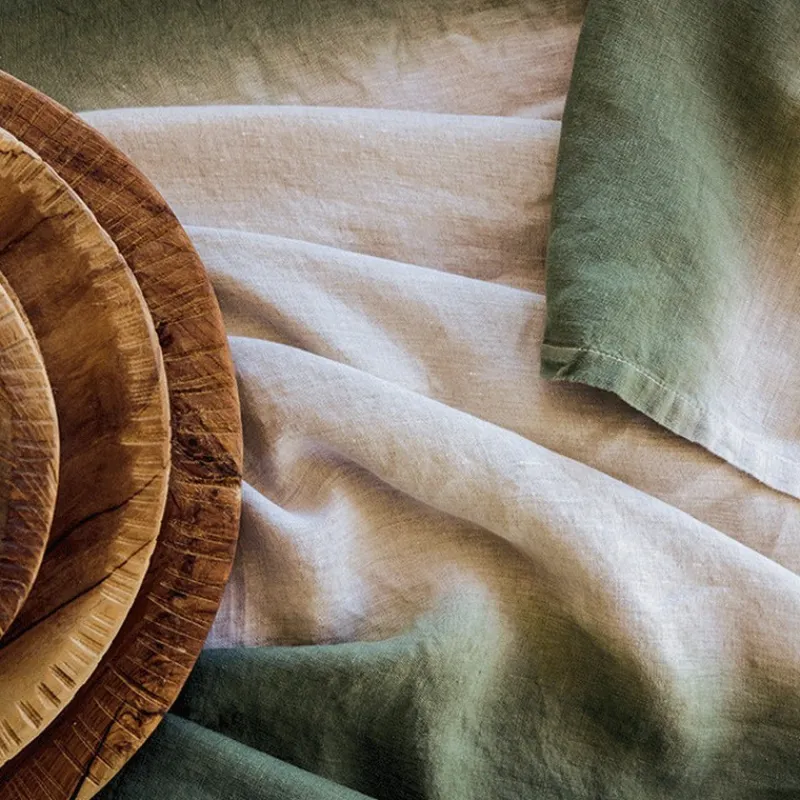 Nappes<Vent du Sud Nappe en Lin Deepali Kaki,