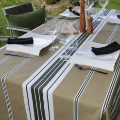 Nappes<Sud Etoffe Nappe enduite St Malo Bronze,