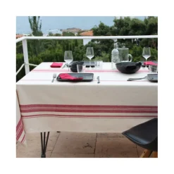 Nappes<Sud Etoffe Nappe Prunelle Rouge,
