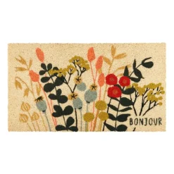 Paillassons<DERRIERE LA PORTE Paillasson coco/pvc Bonjour Fleurs, Derrière la porte