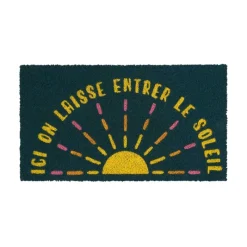 Paillassons<DERRIERE LA PORTE Paillasson coco/pvc Ici on laisse entrer le soleil, Derrière la porte