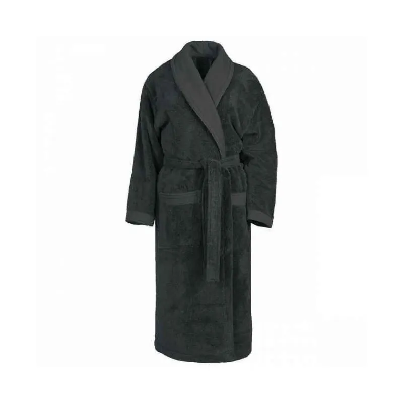 Peignoirs<SENSEI Peignoir de bain mixte col châle Anthracite Sensoft,