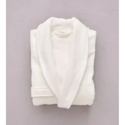 Peignoirs<Sylvie Thiriez Peignoir kimono bi-matière femme Ivoire,