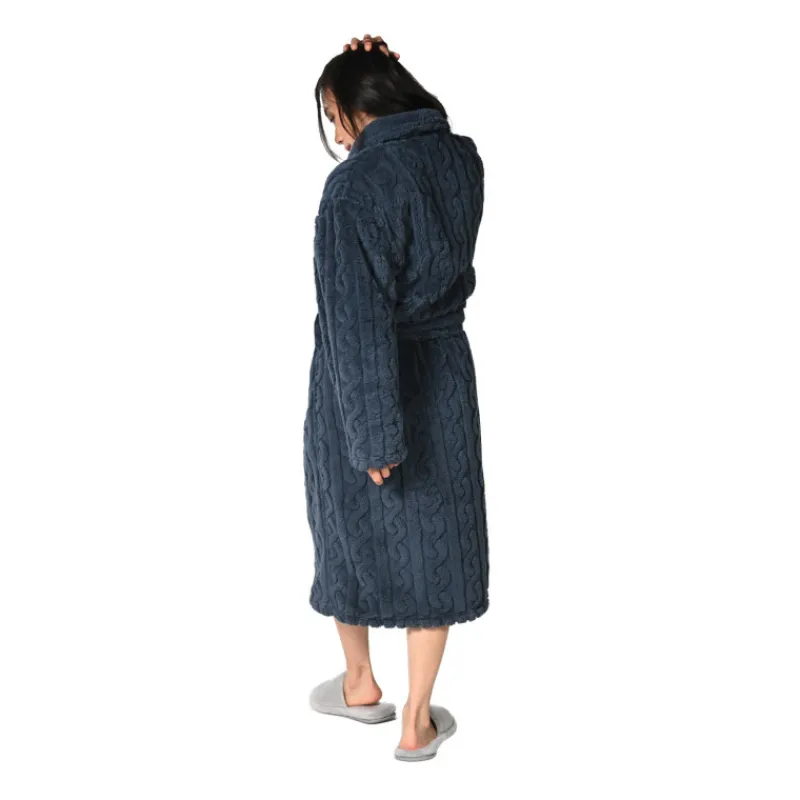 Peignoirs<SENSEI Peignoir polaire Warm Wool Bleu Nuit,