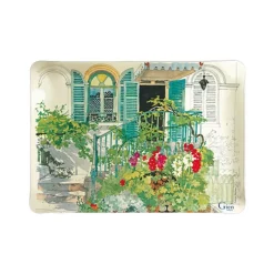 Les Plateaux<GIEN FRANCE Petit plateau acrylique Paris Giverny, Faïencerie de Gien