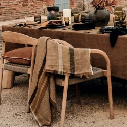 Plaids Et Couvre-Lits<HAOMY TEXTILE Plaid en Lin Malibu Daim, Haomy