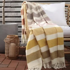 Plaids Et Couvre-Lits<Biederlack Plaid Streifen Terra 130 x 170 cm,