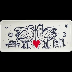 Les Plats De Service|Les Assiettes De Présentation<GIEN FRANCE Plat à cake L'archipel Sentimal, Faïencerie de Gien