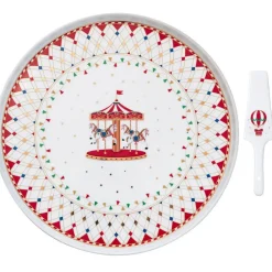 Les Plats De Service<Easy life Plat à tarte 32 cm avec pelle Christmas Wonderland,